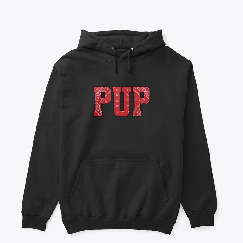 Pup Flagging Red Bandana