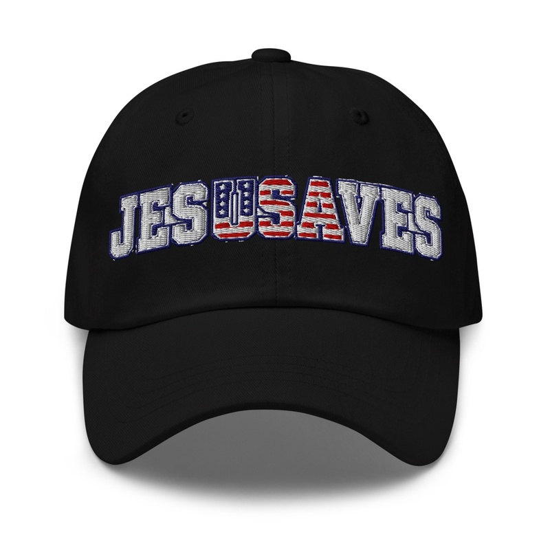 JESUS SAVES USA PATRIOTIC HAT