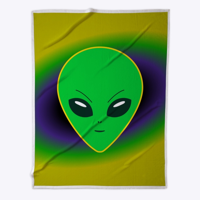 Alien Face Fleece Blanket
