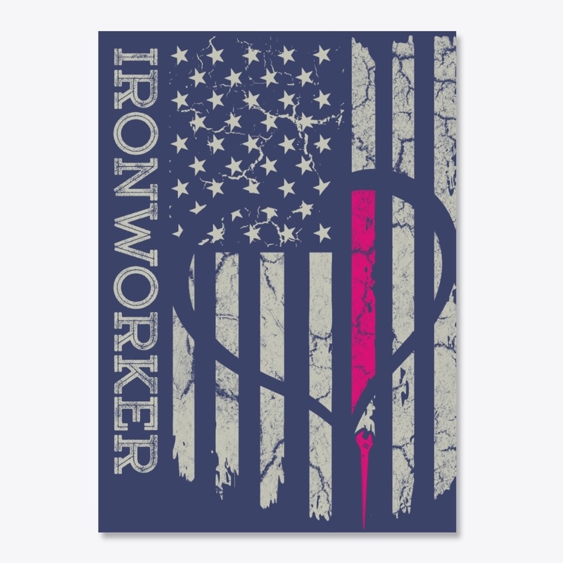 US Flag Ironworker Blanket