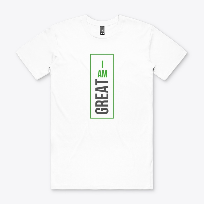 I am Great(Green) White apparel