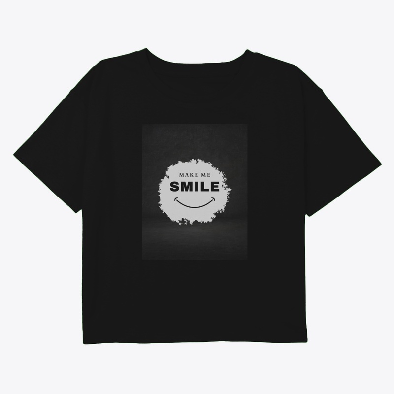 White Simple Make Me Smile T Shirt