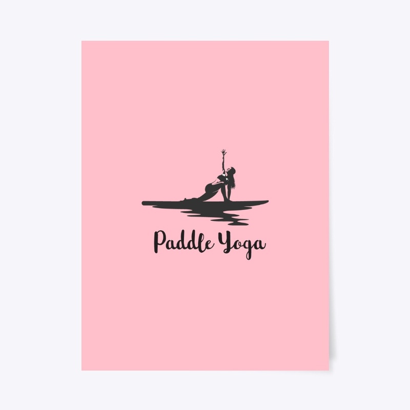 SUP, paddle board yoga woman silhouette