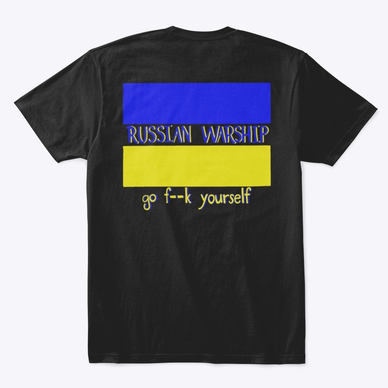 Russian Warship Go F Yourself w/ UA flag