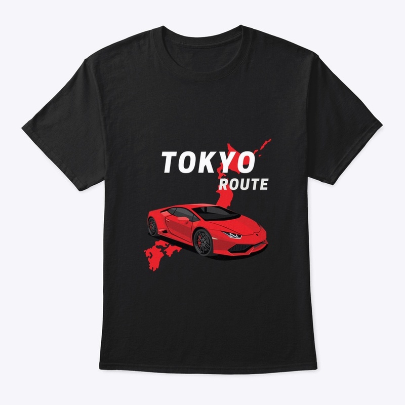Black Tee Tokyo Print