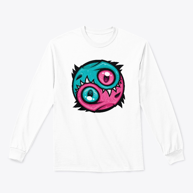 Pink and Teal Yin Yang Dragons