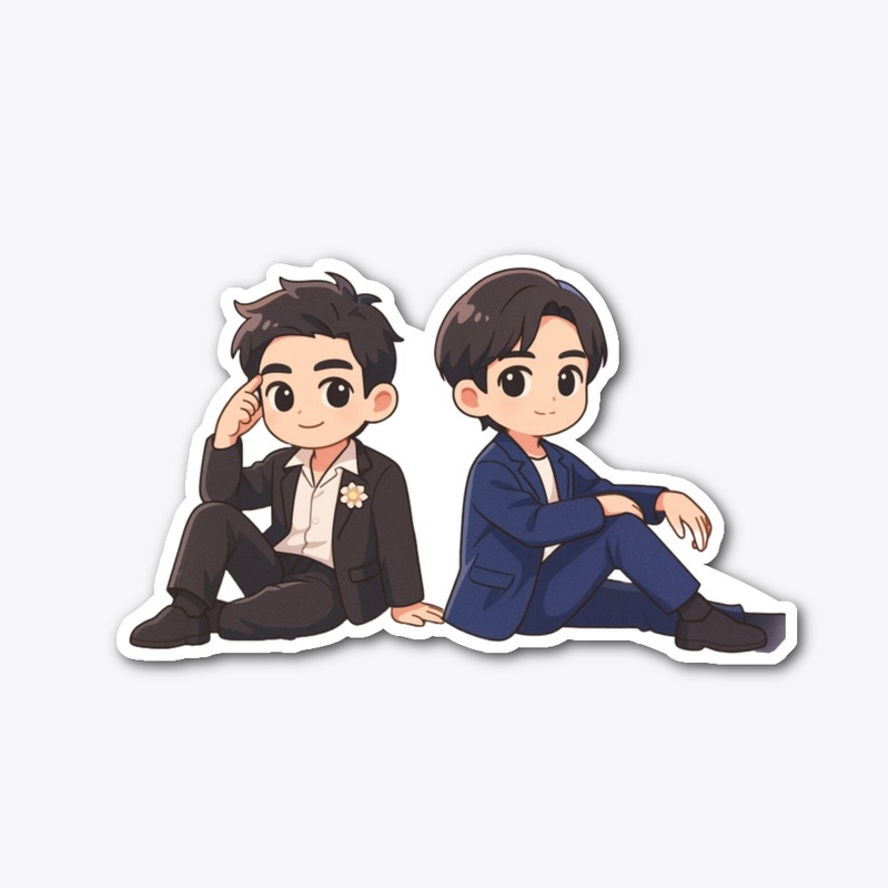 BJYX Chibi Duo | Cute Suit Style Art