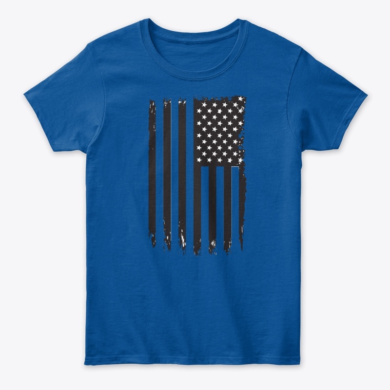 Black White American Flag Shirts For Men