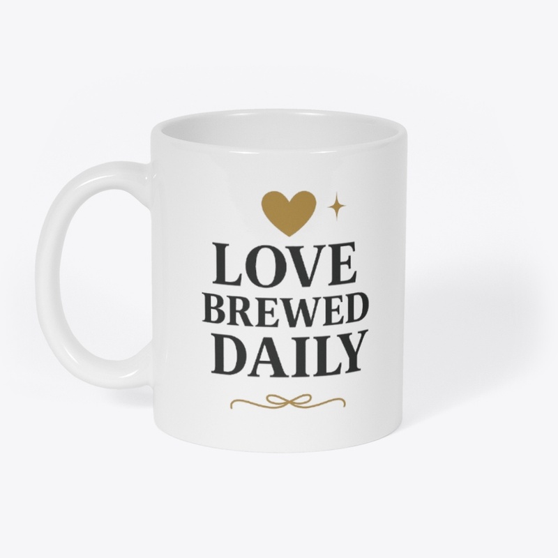 Love Brewed Daily – Romantic Luxury Mug