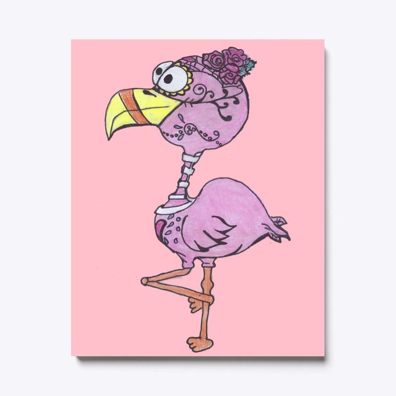 Dia De Los Muertos Flamingo.png