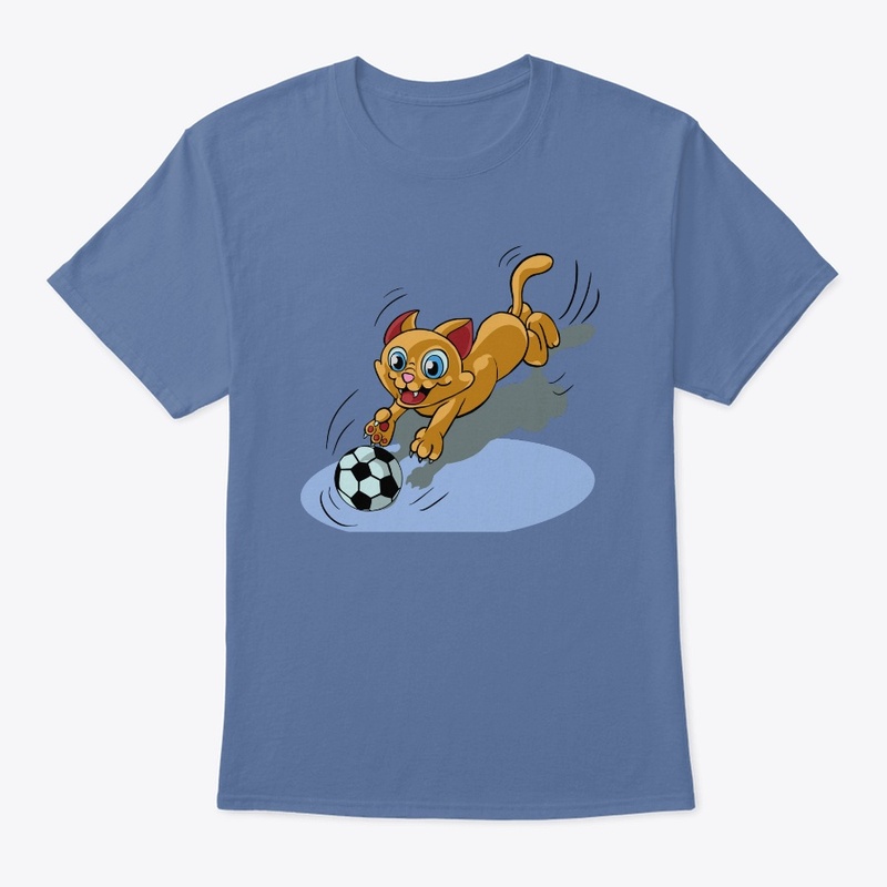 Cat Playing Soccer Ball Unisex Shirt