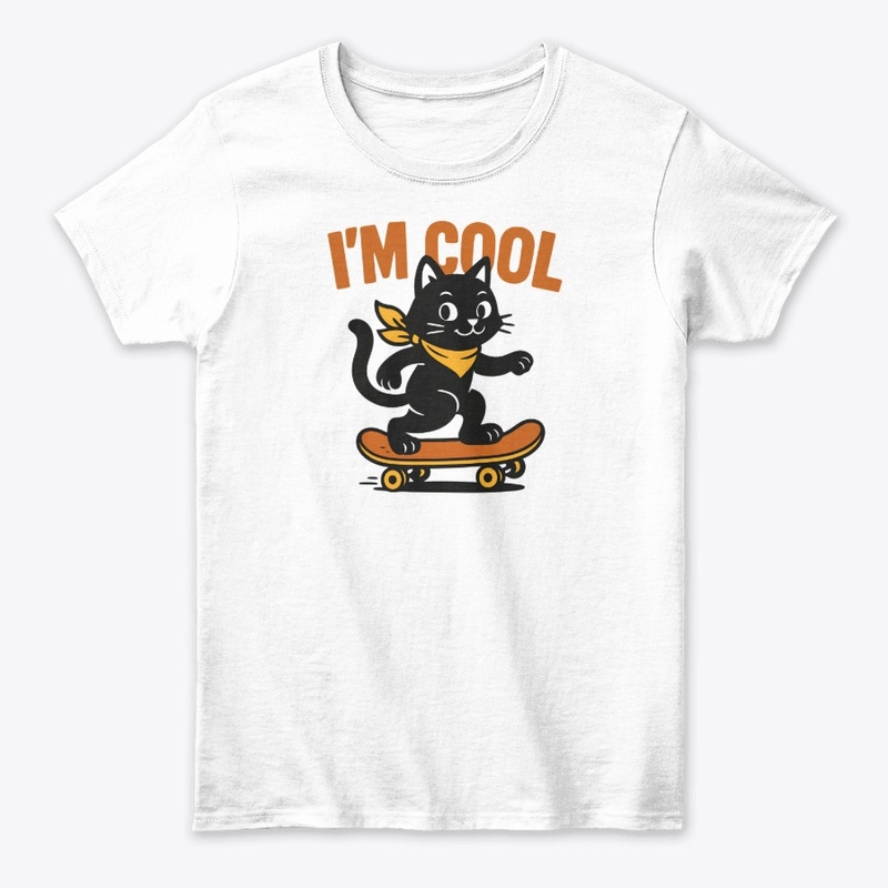 Cool Black Cat Retro Design
