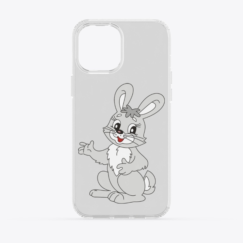 Cute gray rabbit case.