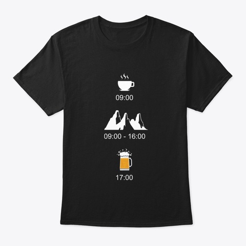 Daily Plan Hiking Black T-Shirt Front