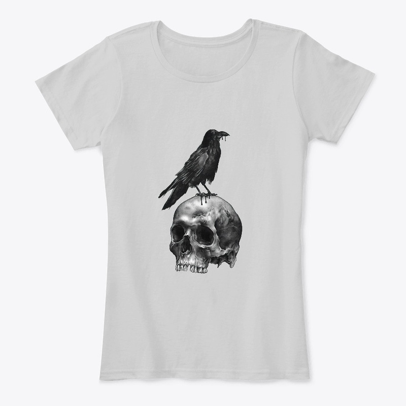 Raven on Skull