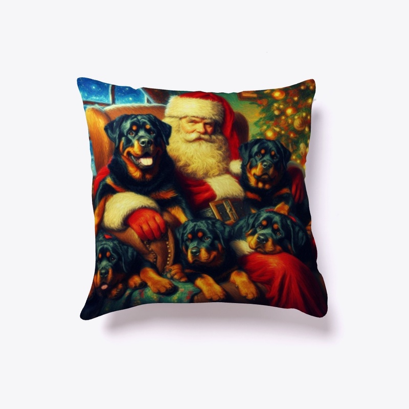 Rottweilers With Santa