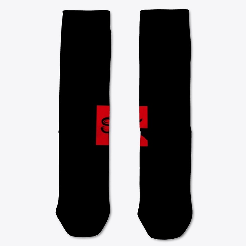 man printed brand shocks
