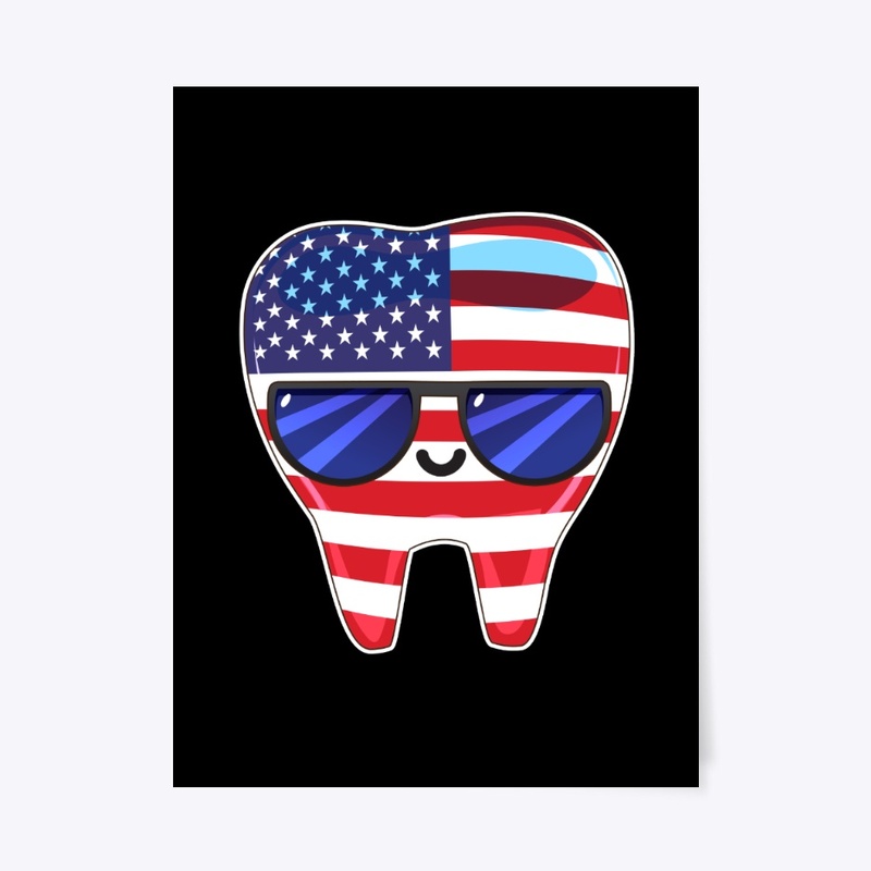dentist usa flag, dentist, dental