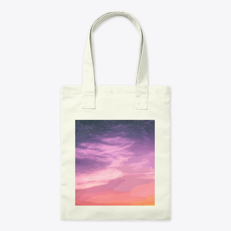 Colorful Sunset With Stars