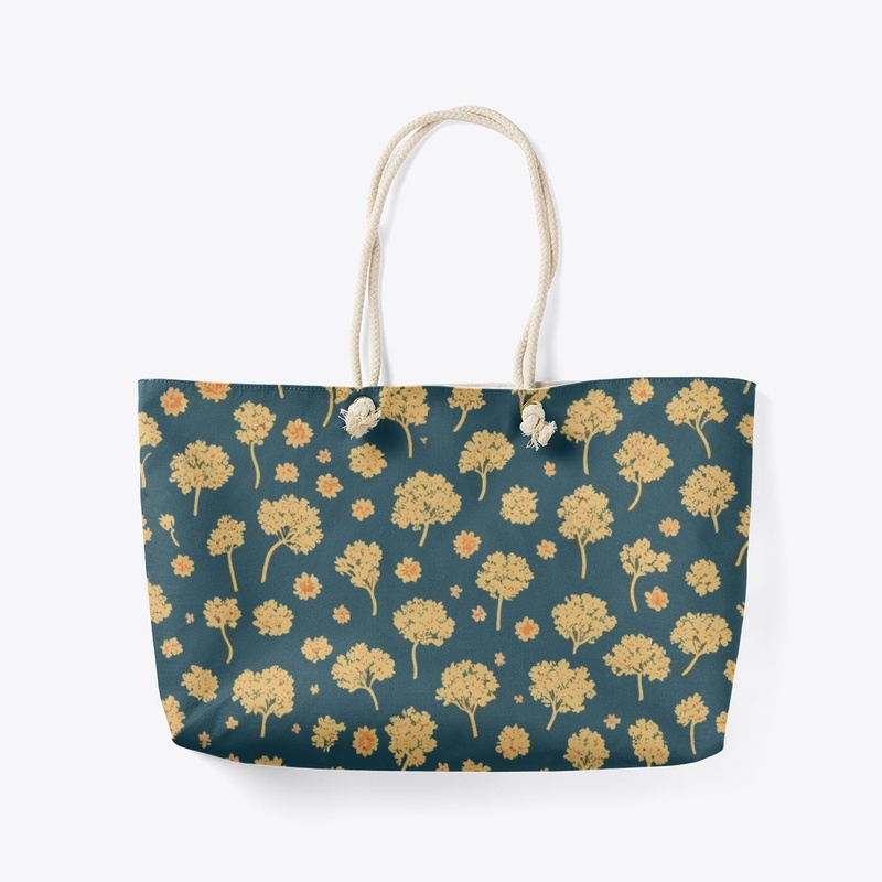 Flowers and Treesbright Patten Design