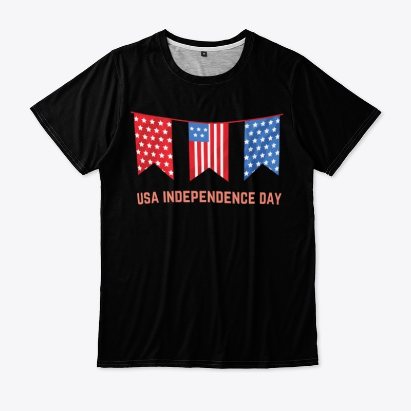 "usa independence day" Black t-shirt 