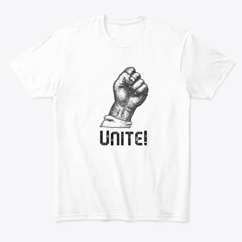 Raised Fist with the Word Unite