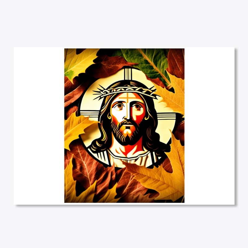 Jesus on the Leaf graphic shirt