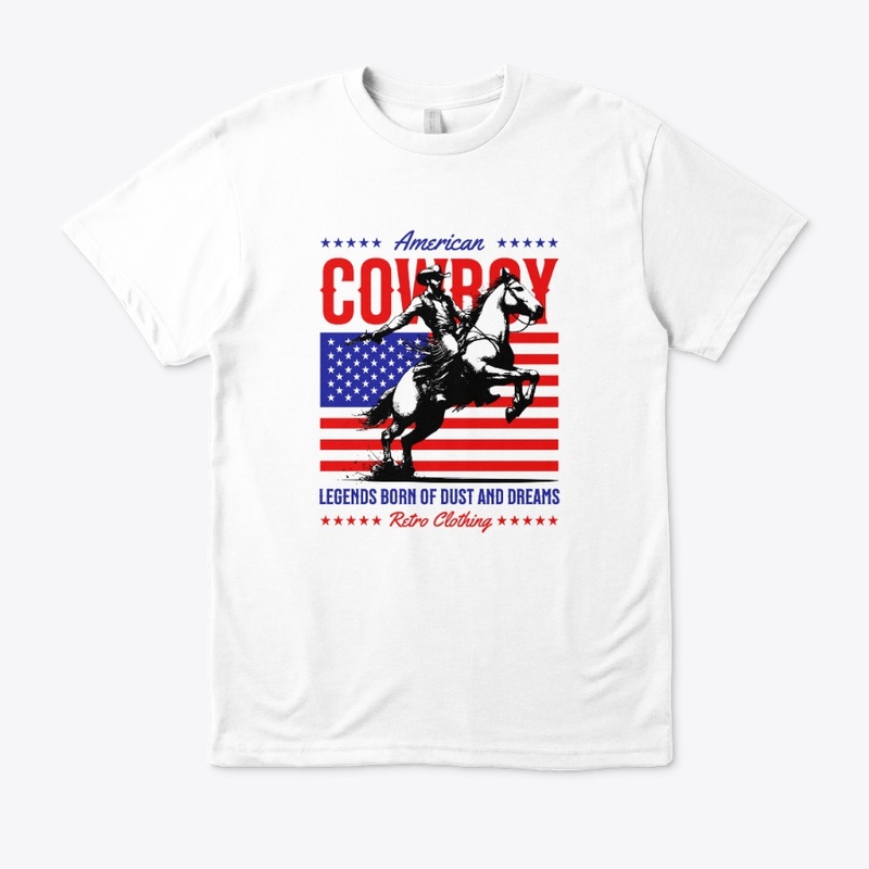 American Cowboy Graphic Retro Streetwear
