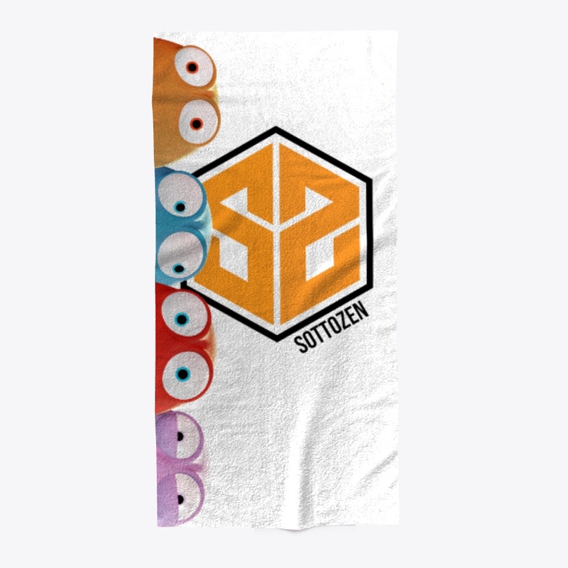 Four Ghosts Beach Towel - SZ logo