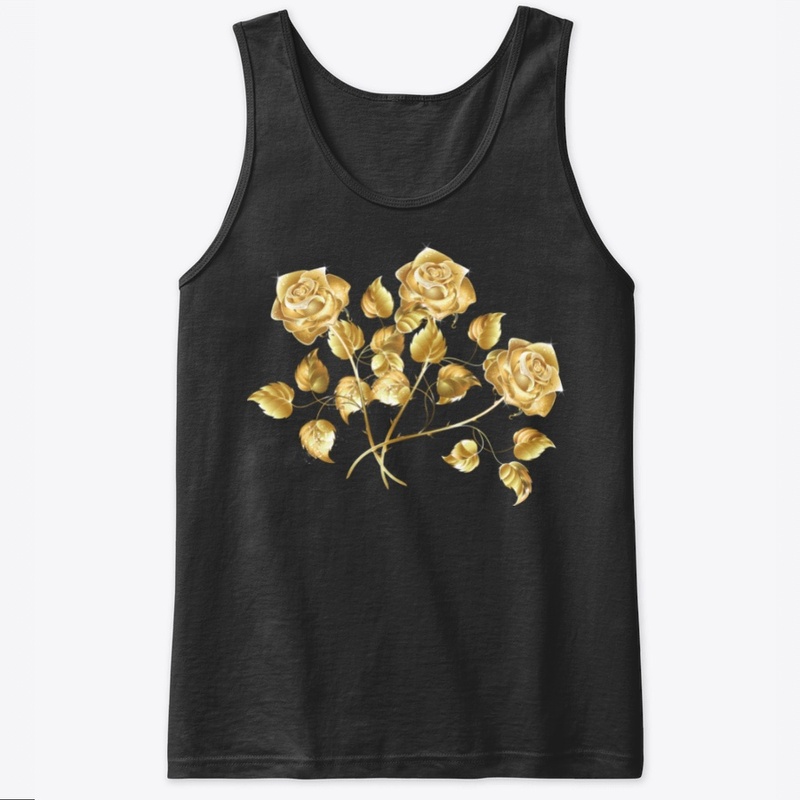 golden flower tshirt, flower tshirt