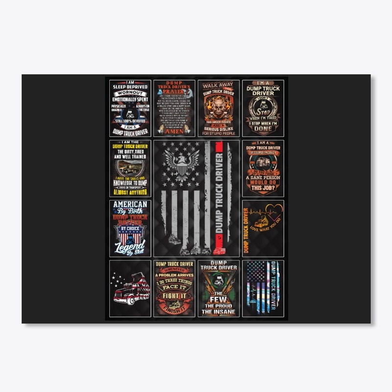 Awesome Dump Truck Driver Collage