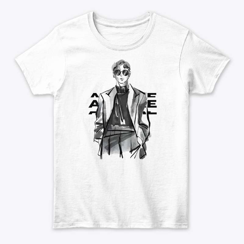 Admire" Gentlemen Sketch Printed T-Shirt