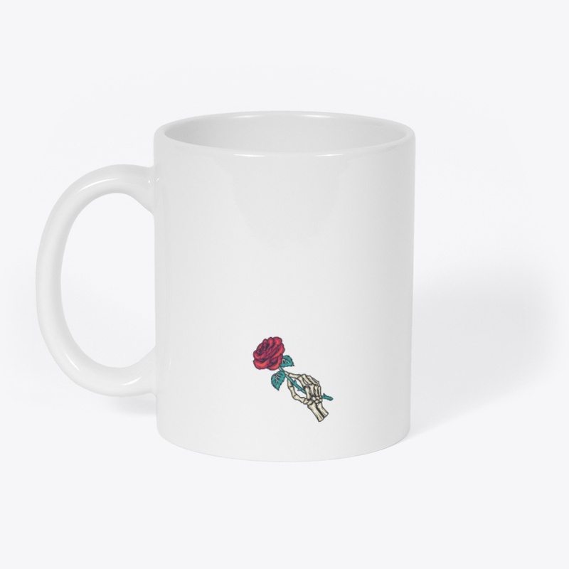  Skeleton Hand Holding Rose Hoodie 