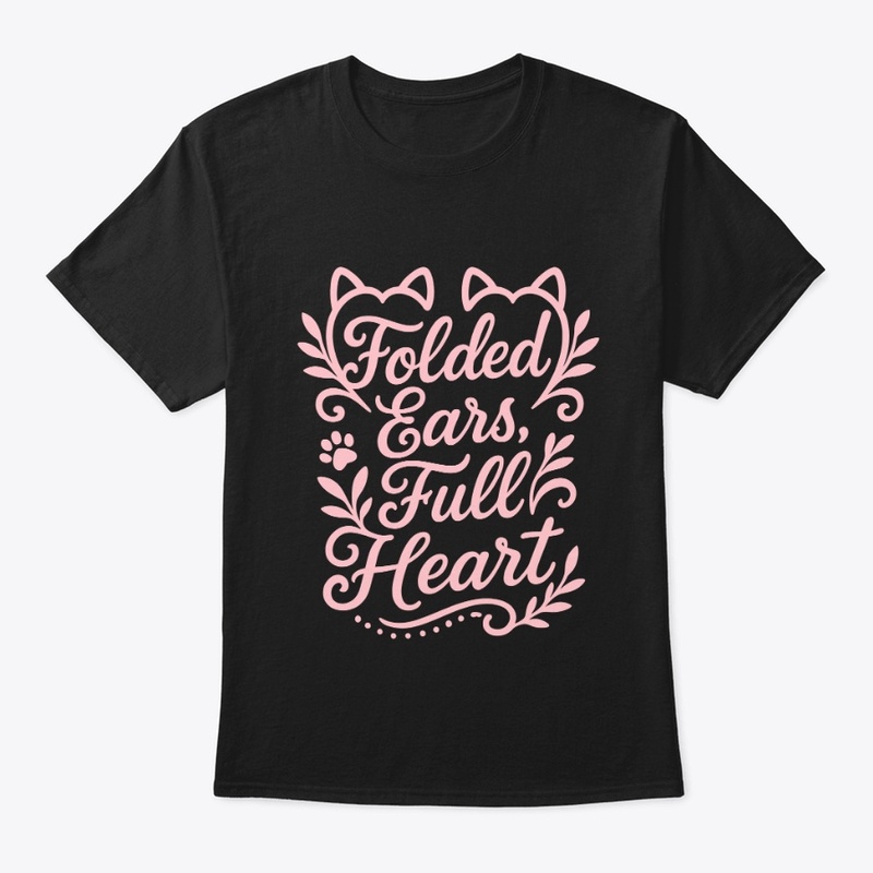 Folded Ears, Full Heart Scottish Cat Tee