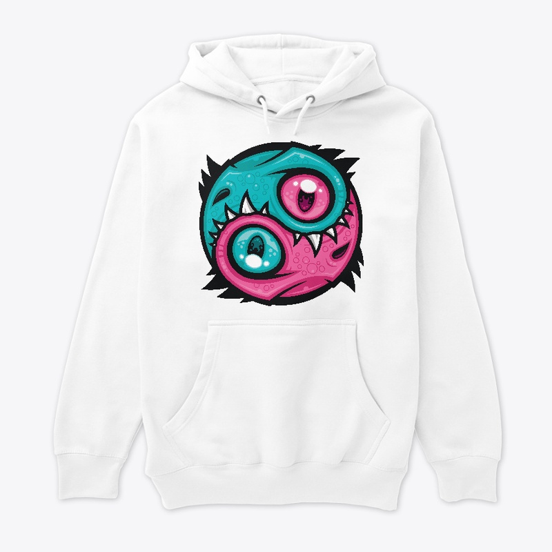 Pink and Teal Yin Yang Dragons