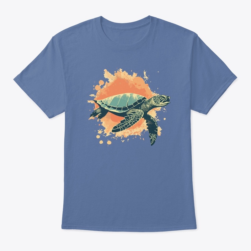 Sea Turtle Retro Minimalist Design