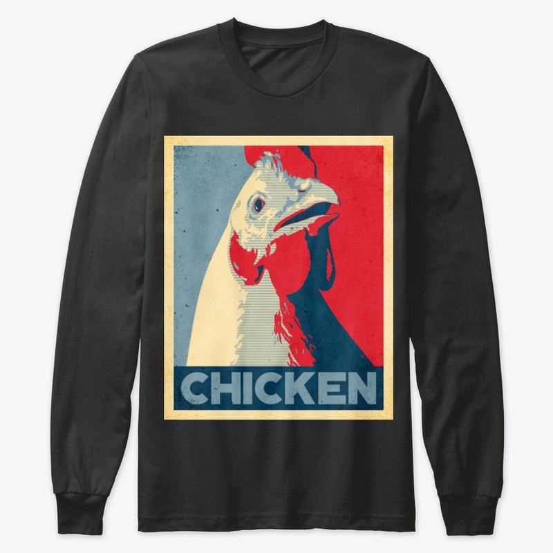 Cool Chicken Propaganda Poster Style