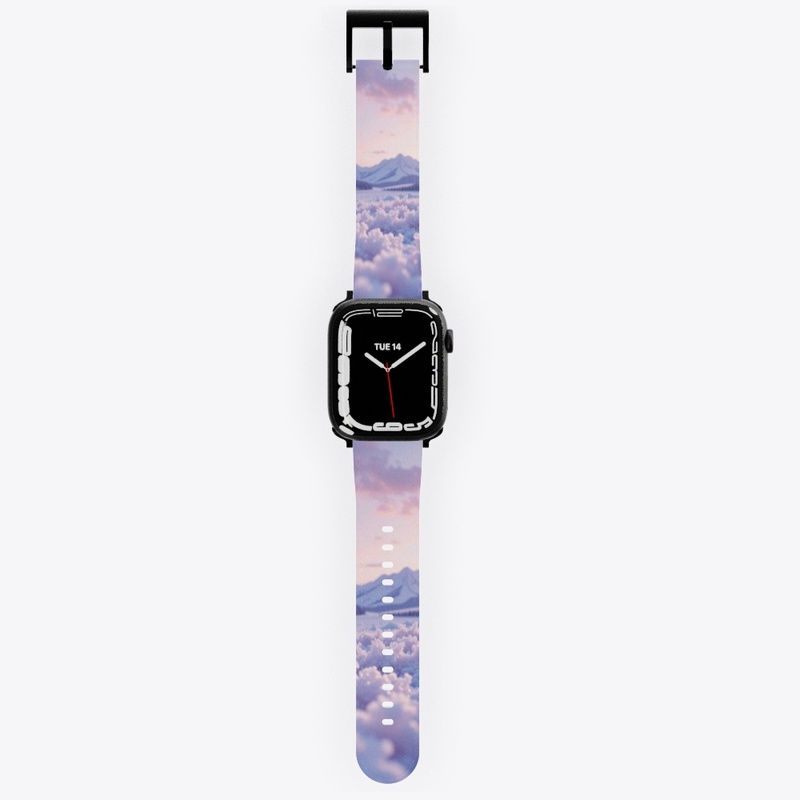 a clear sky with purple snow