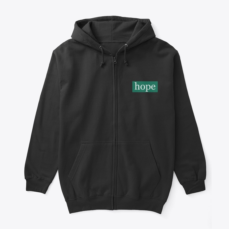 Hope Written in White on Green