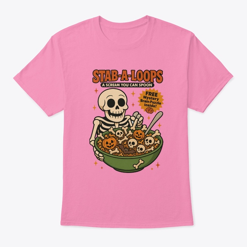 Comfort Colors Horror Skeleton Cereal 