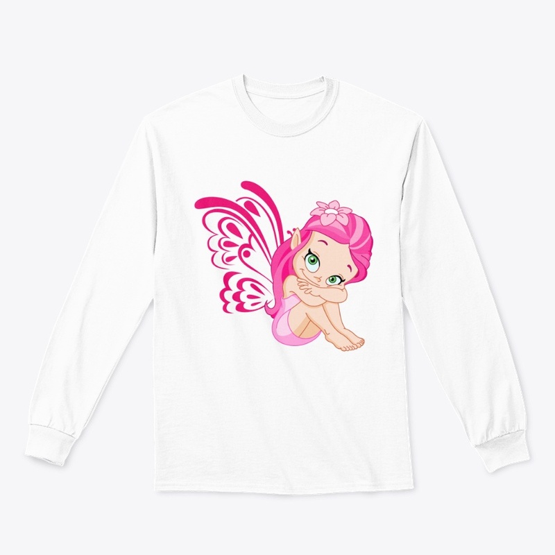 Cute Pink Fairy Butterfly Girl 
