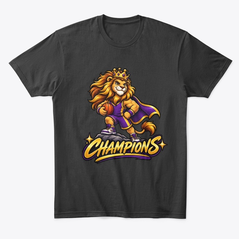 Champions Lion Basketball Mascot 