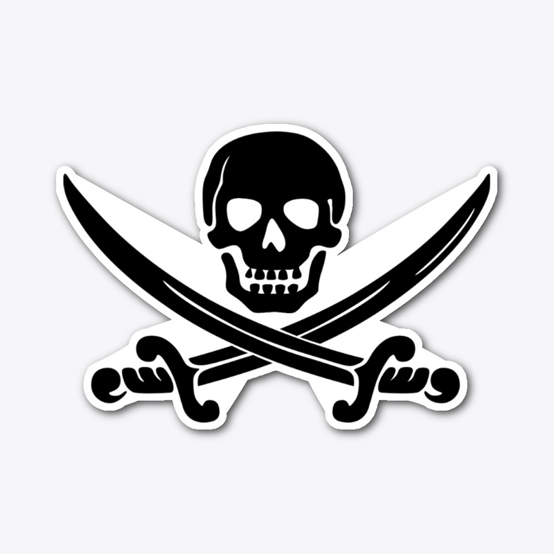 Skull pirate and sword design