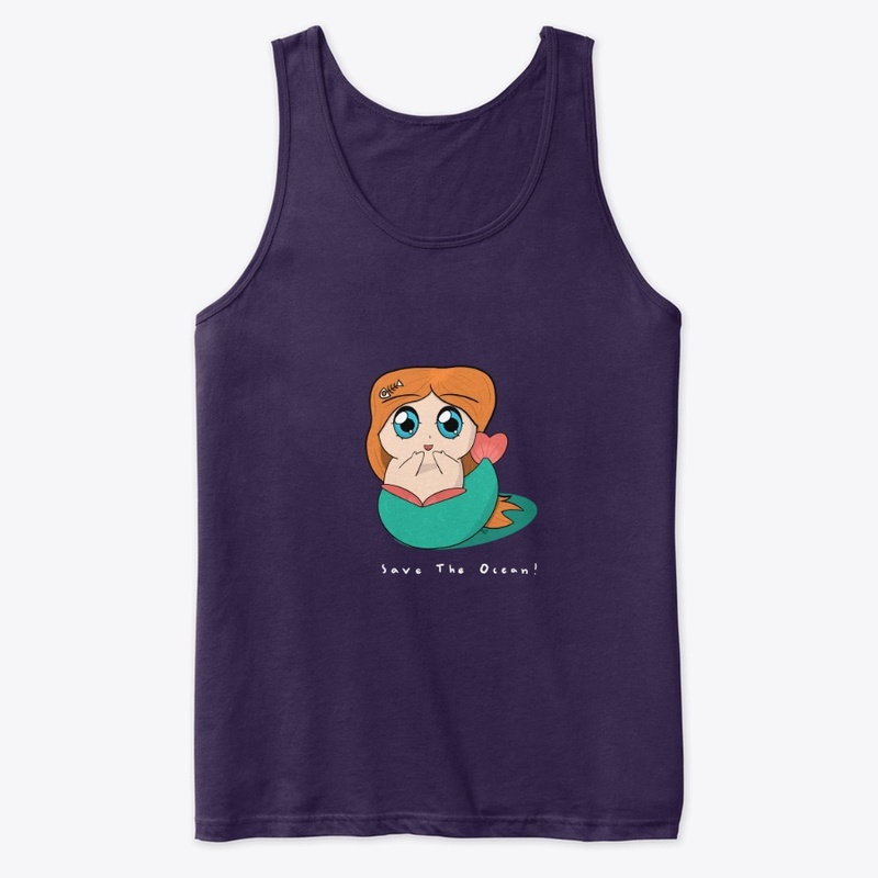 Cute Mermaid Design - Save The Ocean