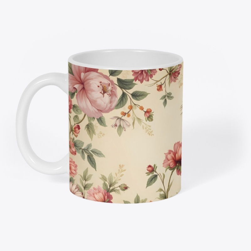Romantic Vintage Floral Kitchen Coffee