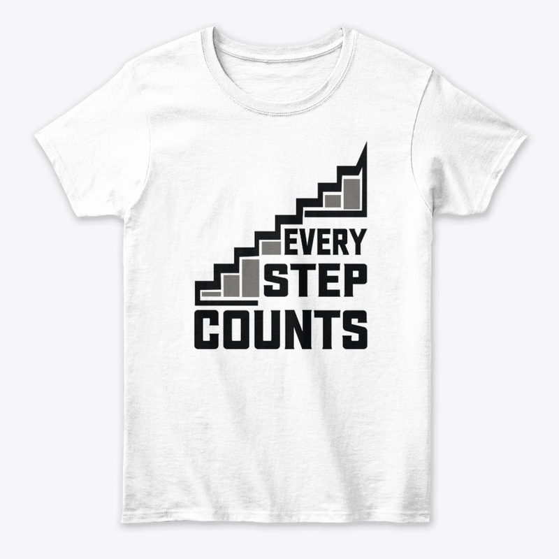 Every Step Counts Typography T-shirt
