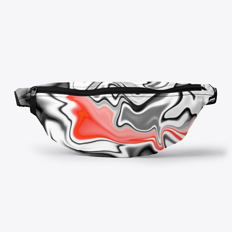 Black White dash of Red