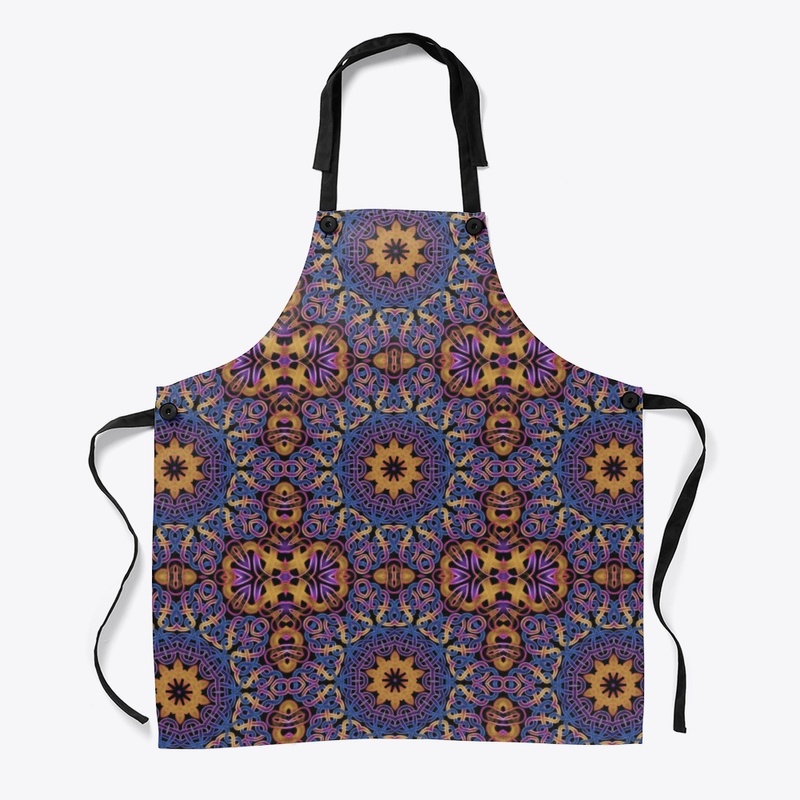 Blue Gold Celtic Knot Kaleidoscope