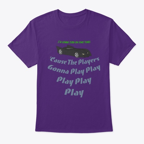 Turn On Some Tunes Purple T-Shirt Front