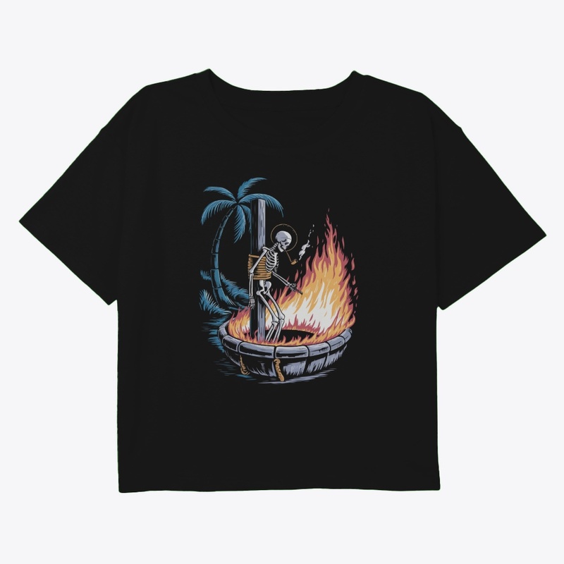 Skeleton Smoking a Pipe – Bold Tee Style
